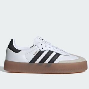 adidas Samba Platform Sneakers in White, Black & Gum